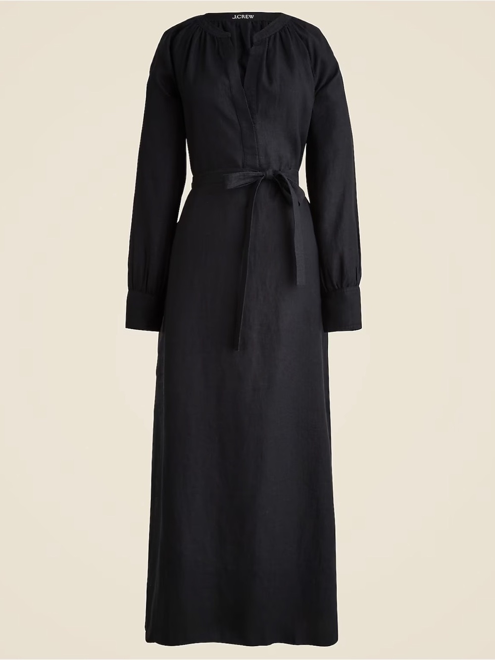 NWT J. Crew Cabana Dress in Linen Black XXS